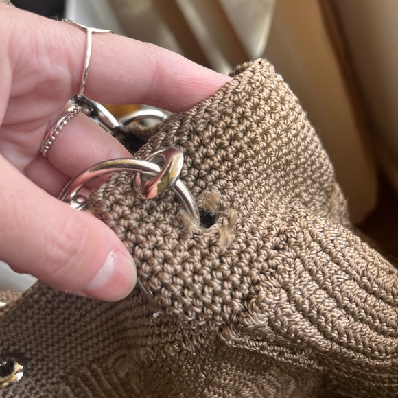 Vintage 90s The Sak crocheted shoulder bag - Picture 6 of 10